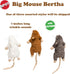 SPOT Big Mouse Bertha Cat Toy with Catnip, Lifelike Plush Mouse, Crinkle Sound, Large 7in Size for Cuddling & Playing