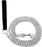 Heavy Duty Metal Dog Leash, 6FT Stainless Steel Cuban Link Chain with Soft Padded Handle for Medium Big Dogs