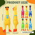 8 Toys(11 Inch,Mixed Pcs Silly Rubber Chicken Screaming Chicken Dog Toy with Squeaker Large Squeaky Prank Noise Maker