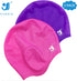 Unisex Swim Caps, 2 Pack Silicone Swimming Caps for Short/Long Hair with Ear Plugs & Nose Clip