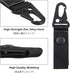 TRIWONDER Heavy Duty Enlarged Mouth Clips HK Hook Snap Hooks for Paracord Outdoors Bag Backpack