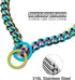 Dog Chain Collars, Chew Proof Heavy Duty Stainless Steel Metal Cuban Link Collar for Small Medium Large Dogs