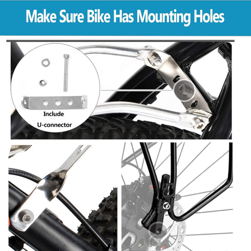 YONTUO Rear Bike Rack, Bicycle Pannier Rack with Extra Long Tubular Mounting Brackets, Adjustable Fit 26”-29”