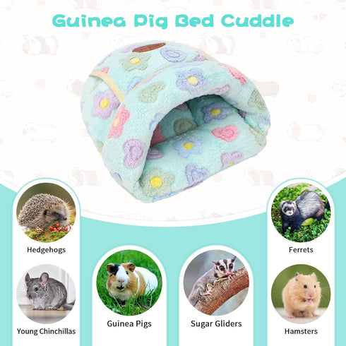 Cozy Chinchilla YUEPET Guinea Pig Bed Cuddle Cave Warm Fleece House Bedding Sleeping Cushion Cage Nest for Small Animal
