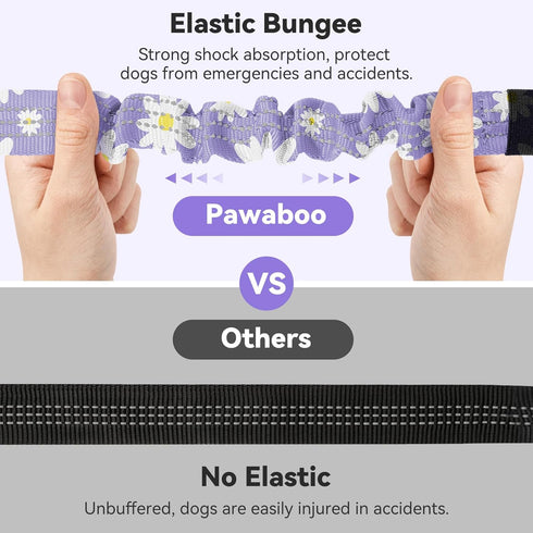 2Pack 3-in-1 360 Pawaboo Dog Seatbelt for Car, Dog Car Seat Belt Bungee, Dogs Tether for Cars with Buckle & Hook Latch