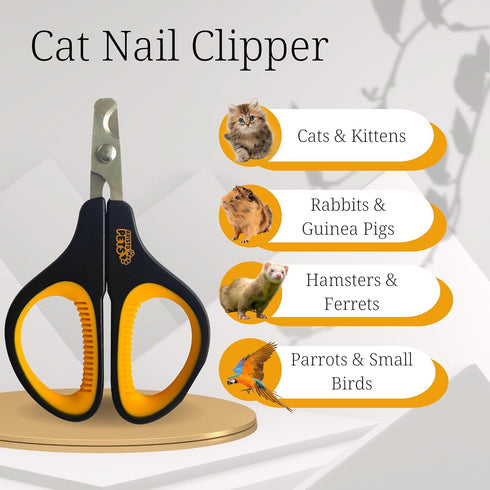 Aristopets Trimmer Cat Nail Clippers Professional Stainless-Steel Claw for Cats, Kittens, Hamsters, Rabbits, Birds