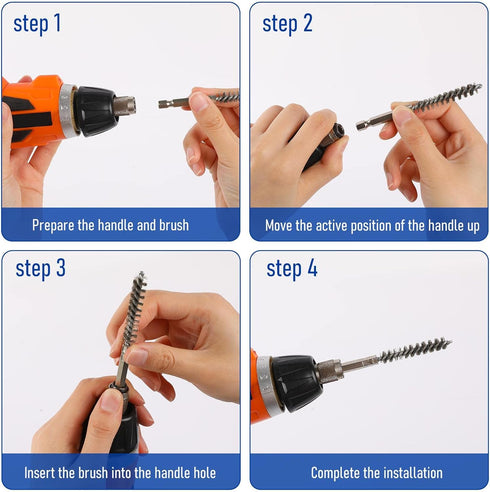 Stainless Steel Golf Clubs Head Hosel Brush, Wire Brush for Cleaning Golf Shaft Ferrules, Electric Drill Tool