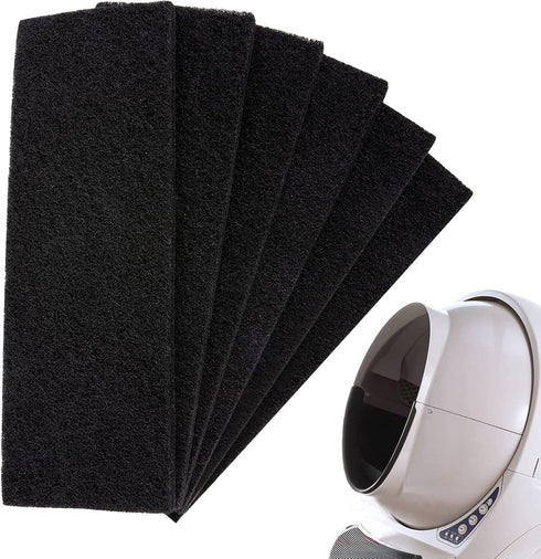 6 Pack Carbon Filters Replacement for Hooded Cat Litter Box, Compatible with Litter-Robot 3