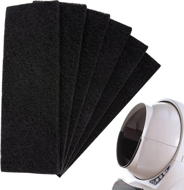 6 Pack Carbon Filters Replacement for Hooded Cat Litter Box, Compatible with Litter-Robot 3