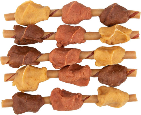 SmartBones Smart Kabobz, Rawhide-Free Chews for Dogs, 20 Count with Real Chicken, Pork, and Duck