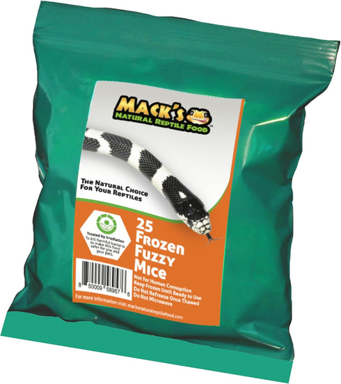 Mack's Natural Reptile Food Frozen Fuzzy Mouse - 25ct