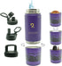 Water Bottle with Snack Compartment, 22oz Kids Stainless Steel Insulated Water Bottle with Storage