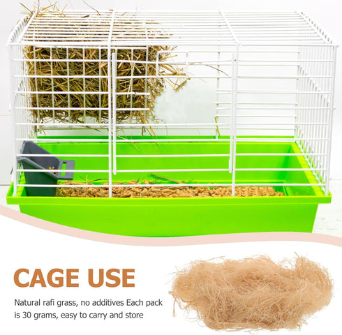 1 Bag Natural Raffia Grass Bird Nesting Materials for Nest Building, Small Animals House Filler Paper for Boxes