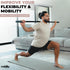 Yoga Stick 5ft Made from Natural Bamboo - Stretching Stick with Non-Slip Handles for Mobility and Flexibility