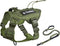 Petmolico Tactical Dog Harness with Leash, No Pull Military Service Dog Harness with Hook and Loop Panels, Army Green XL