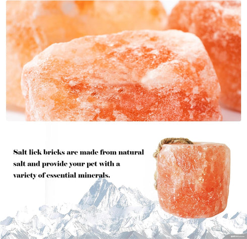 Pack 3,Himalayan Livestock(10.55-12 LBS) kathson Hanging Salt Lick for Horses of Salt Blocks for Horse Natural Organic