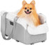 9 lbs PETSFIT Console Dog Car Seat, Portable Small Dog Car Seat with Safe Protective Hooks, Luxury Dog Carseat Includes