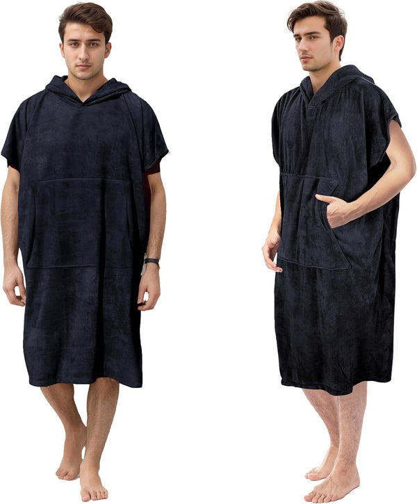 Catalonia Absorbent Surf Poncho Men Women, Quick Dry Towel Changing Poncho, Hooded