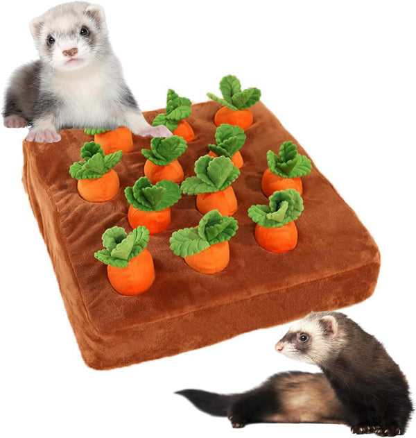 Ferret Foraging Toys Novelty Carrot Snuffle Mat Interactive Pet Treat Enrichment Toys