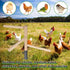 Kalekey Chicken Perch Toy for Coop, Chicken Perch Stand Wooden with Metal Ground Plug, Roosting Bar for Chicken Coop