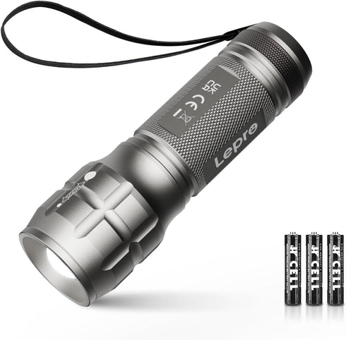 Lighting EVER LED Flashlights High Lumens, Small Flashlight, Waterproof, Adjustable Focus Flash