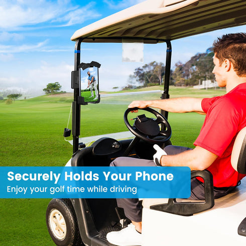 Magnetic Golf Cart Phone Holder, Upgrade Strength Magnet Mount for EZGO/Club Car/Yamaha, Golf Accessories for Golfers