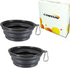 Collapsible Dog Bowls - 2-Pack Foldable Expandable Cup Dish for Pet Cat Hiking Food & Water Feeding