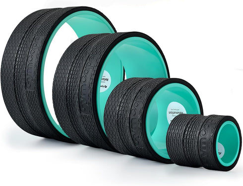 Back Wheel Foam Roller Targeted Back & Neck Relief, Lumbar Spine Stretcher,