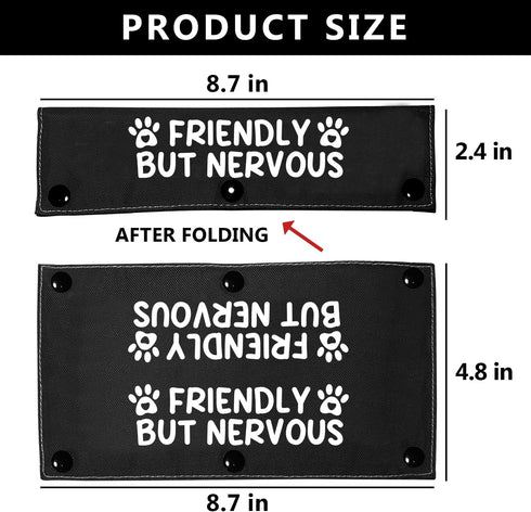 Friendly But Nervous Black Dog Leash Sleeve Wrap, Dog Walking Accessory, Pet Birthday Gift for Dog Owners
