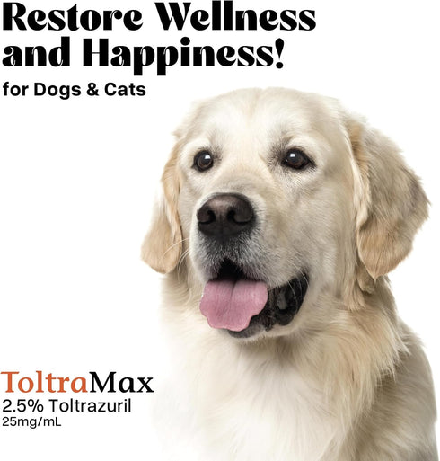 2.5% 240mL/8 Toltrazuril for Horses, Dogs, Cats, Ounce, for Non-Food Chain Animals, Peanut Butter