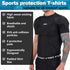 TUOY New Football Rib Chest Protector Shirt | Padded Compression Shirts with 6 Pads, Adult Sizes