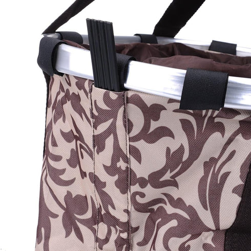 Pet Dog Bike Basket & Carrier Bag - Foldable Detachable Bicycle Basket for Small Animals (Coffee)