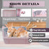 Chinchilla kathson Guinea Pig Litter Box,Bunny Potty Training,Plastic Square Small Animal Toilet,for Hamster Ferret