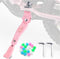 Pink Bike Kickstand - Children's Adjustable Folding Bicycle Center Bracket for 16" 18" 20" Bikes