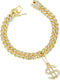 Gold Dog Collar 14mm/20mm Cat Puppy Chain Zircon Cuban Link Handmade Iced out Diamond Pendant Full Cz Prong Set Jewelry