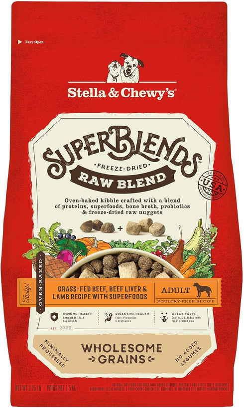Stella & Chewy's SuperBlends Raw Blend Wholesome Grains Grass-Fed Beef, Beef Liver