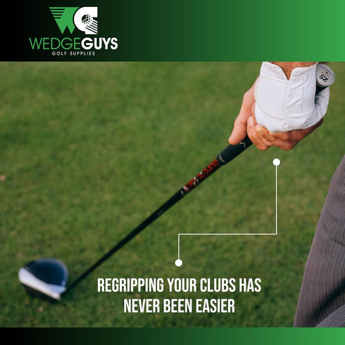 Wedge Guys Golf Grip Kits for Regripping Golf Clubs - Professional Quality with Grip Tape Strips and Solvent