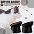 Zhehao 2 Pieces Plastic Raised Bowl Set, Tilted 15 Degrees Elevated Cat Food and Water Bowls for Small Dogs