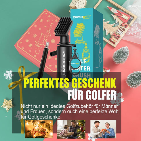 Pro Golf Club Cleaner Brush and Groove Sharpener Tool with Retainer Clip, Squeeze Bottle Holds 4 oz. Water, Golf Bag