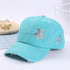YOLAI Casual Mens and Womens Star Baseball Hat Fashion Broken Holes Outdoor Adult Sunscreen Hat Retro Cap (Sky Blue