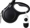 Fida 16 ft Retractable Dog Leash with Poop Bags Dispenser, Anti-Slip Handle for Medium Dogs or Cats up to 44 lbs (Black)