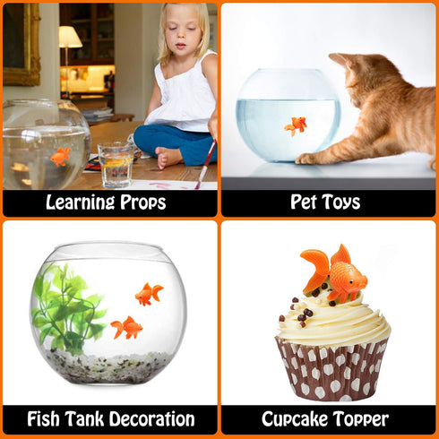 Sumind 30 Pieces Fake Goldfish, Plastic Floating Artificial Aquarium Fish Ornament Decorations
