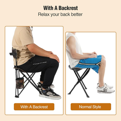 REDCAMP Tripod Hunting Chair for Blinds, Folding Lightweight Portable Fishing Chair for Adults Hunting Stools