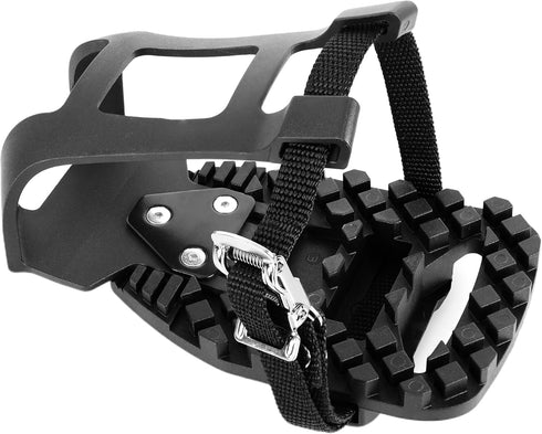 Venzo Bike Bicycle Toe Clips Cage Indoor Exercise Bike Pedal Adapters, Compatible with Peloton Bike Pedal