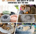 Calming Dog Beds for Small Medium Dogs, Round Donut Washable Dog Bed, Anti-Slip Faux Fur Fluffy Cuddler Anxiety Cat Bed