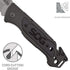 SOG Escape Tactical Folding Pocket Knife - 3.4 Inch Serrated Edge Blade with Glass Breaker, Black