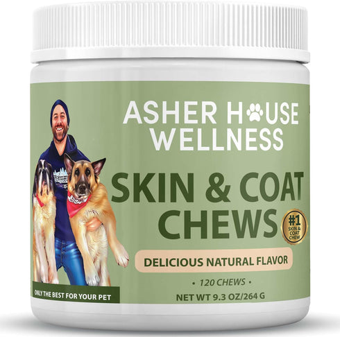 Asher House Wellness Skin & Coat Chews - Dog Itching Skin Relief