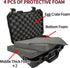 Sutekus Hard Pistol Case, Waterproof Handgun Carrying Case with Foam for Gun Accessories