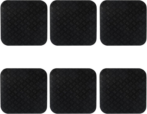 verkelly 6 Pcs Non-Slip Treadmill Mat Pads - 3.93" x 3.93" x 0.19"