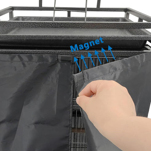 Easily Pocket,68" Good Night Bird Cage Cover for Large Bird Cage with Play Top with Storage